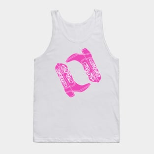 Pink Cowgirl Boots Tank Top